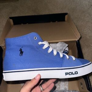 Polo Blue High-Top Sneakers